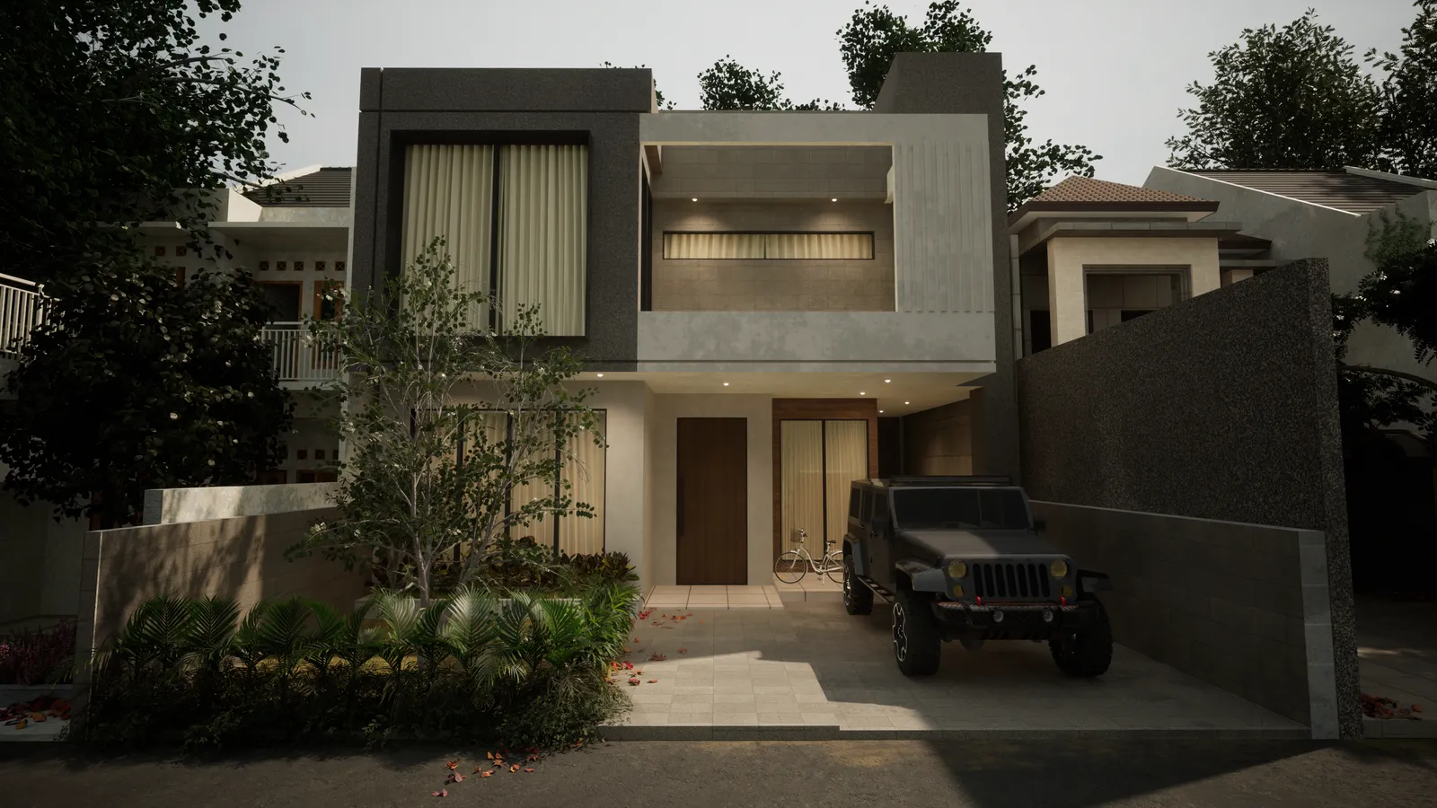 Desain rumah kontemporer